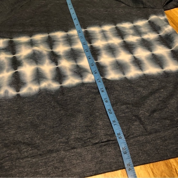 Knox Rose Grey Blue Geometric Pullover Sweater Wide Cuffed Sleeve Womens Large - Picture 4 of 7